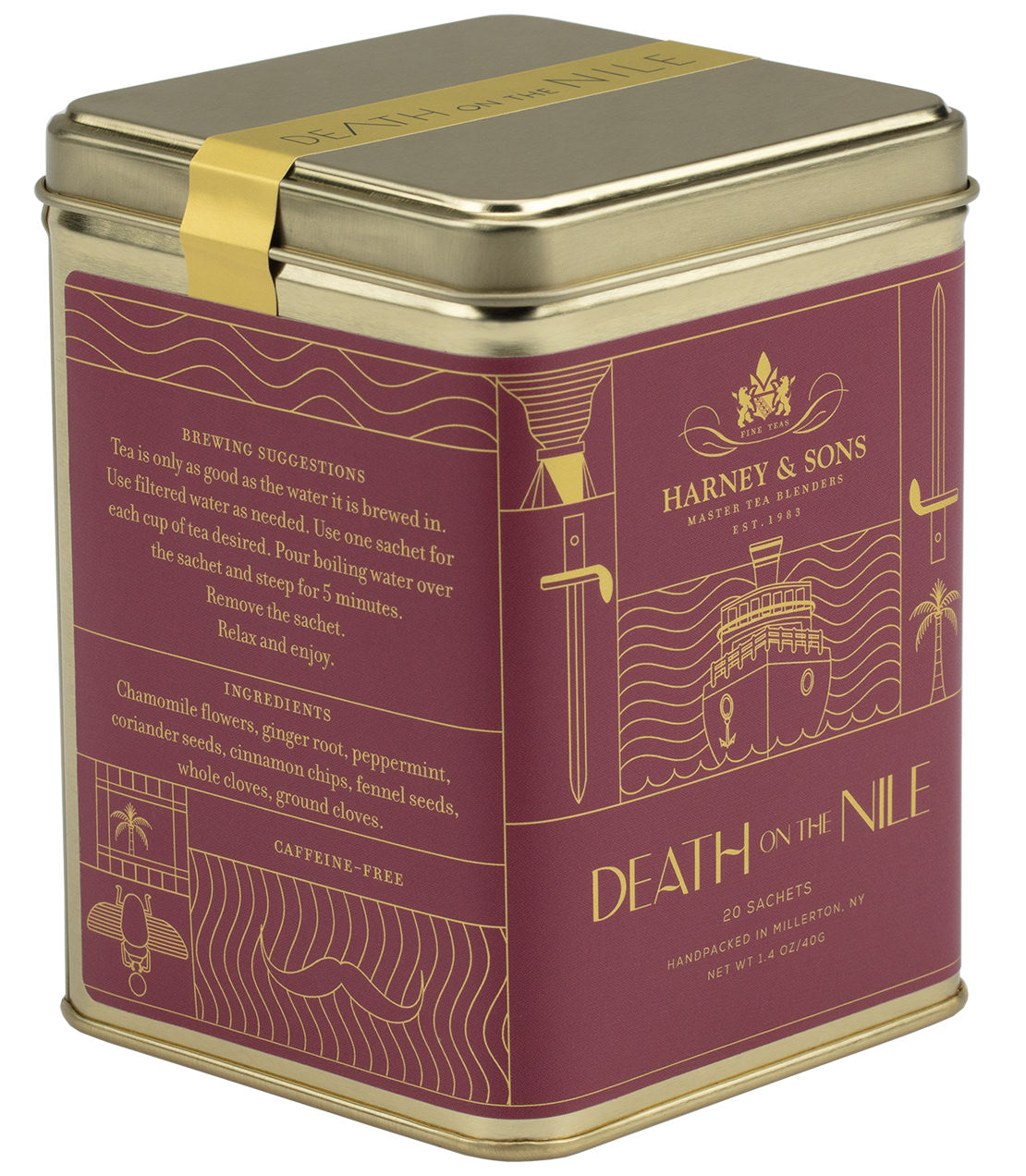 Death on the Nile, Tin of 20 Sachets - Sachets Tin of 20 Sachets - Harney & Sons Fine Teas